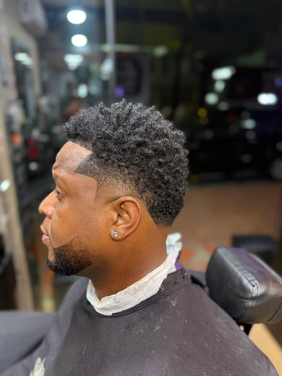 Corte black power com degradê